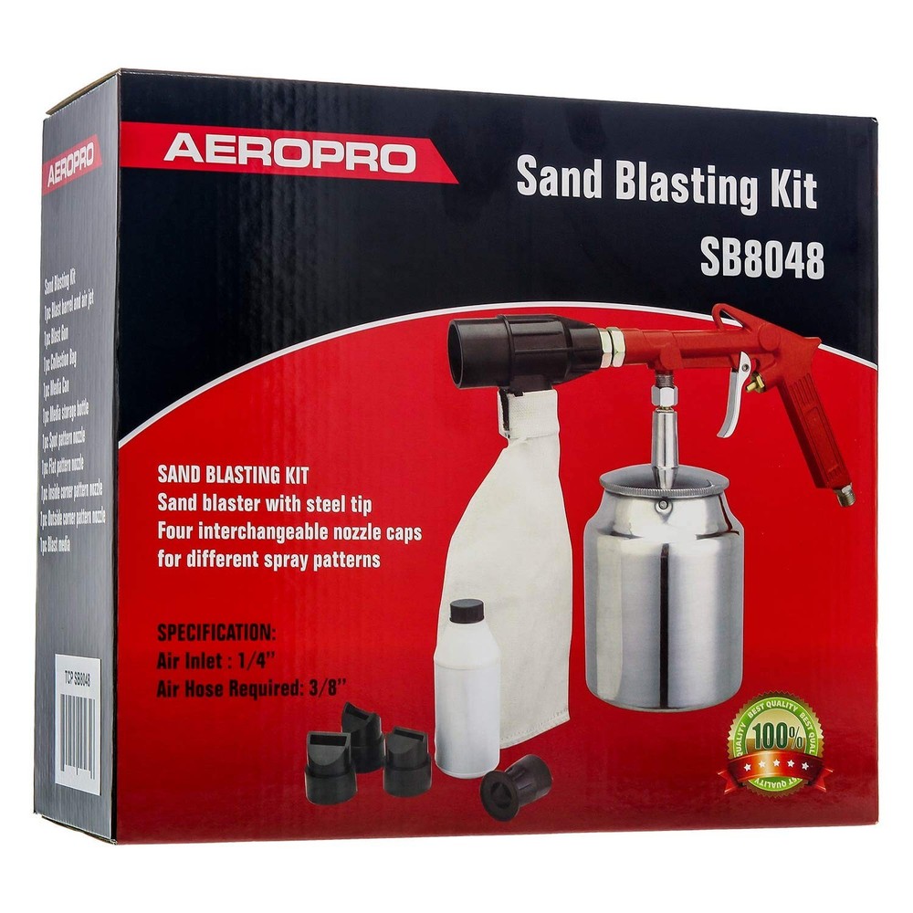 Sand Blaster Gun Kit with Recovery System, Air Compressor Sandblaster Tool, A...