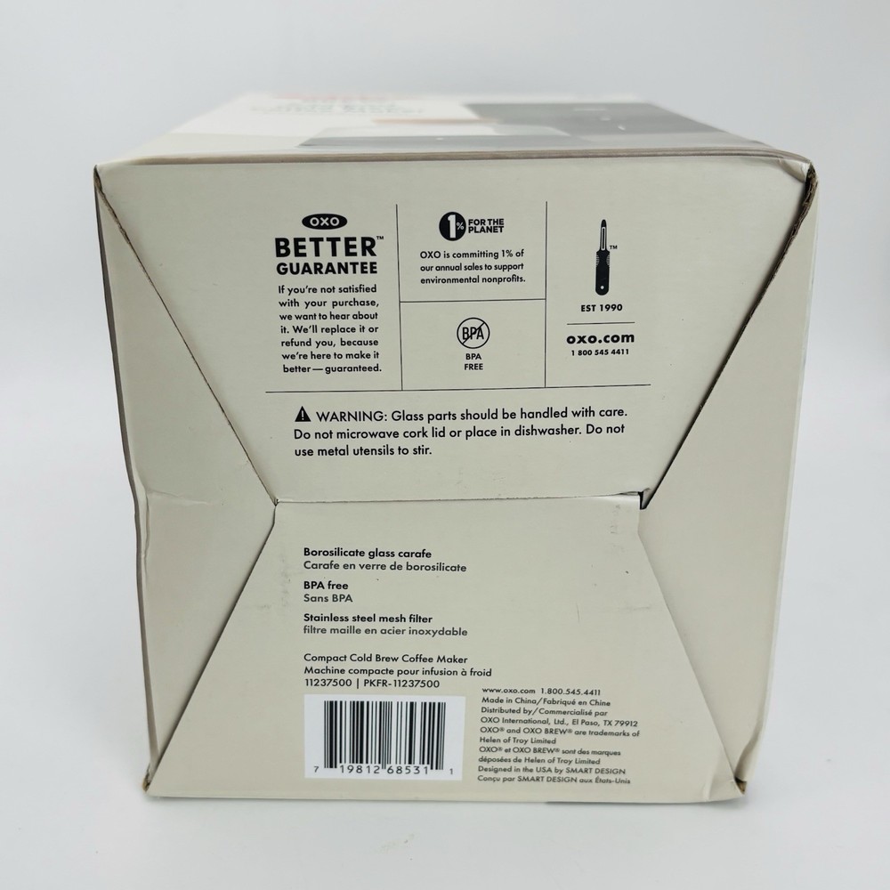 OXO Compact Cold Brew Coffee Maker Complete