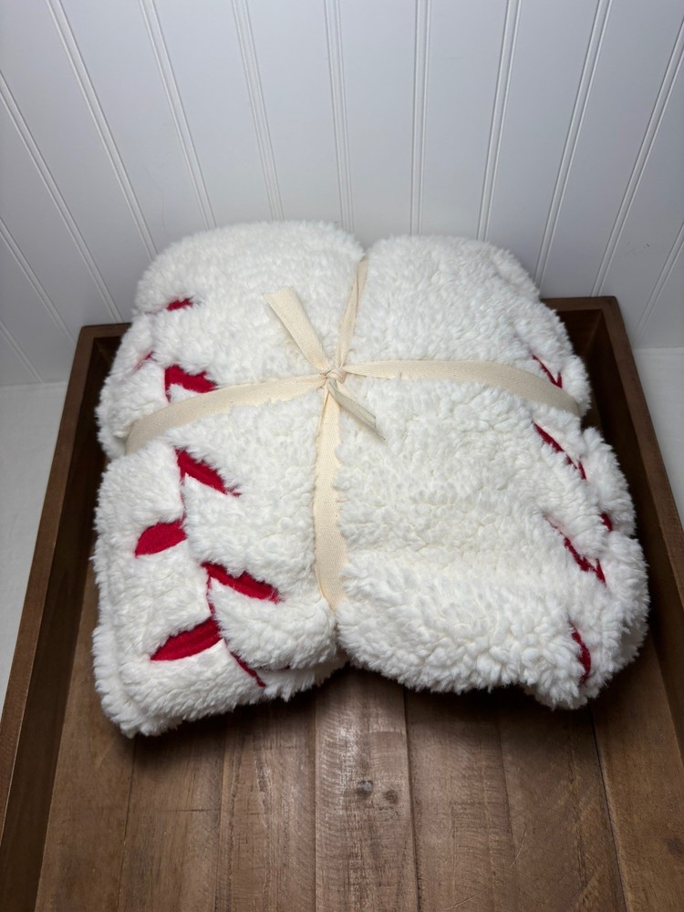 Pottery Barn Kids Anywhere Beanbag, Sherpa Baseball Slipcover Only 31”