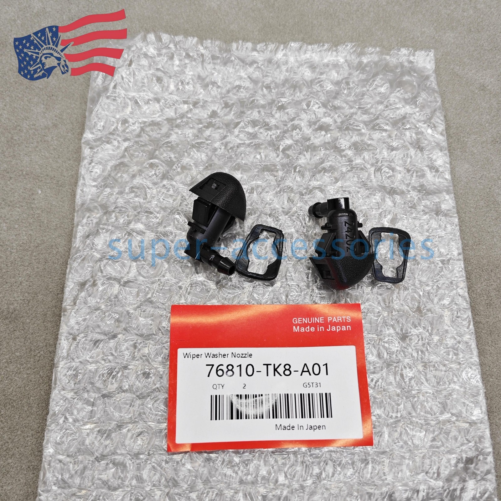 New ! 2PCS Windshield Washer Sprayer Nozzle NewFor 2011-17 Honda Odyssey