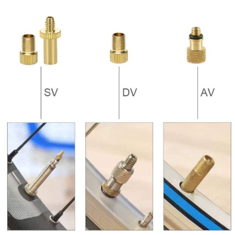 Multi Valve Bicycle Adapter Set 10pcs for Inflating Tires Balls and Other Items