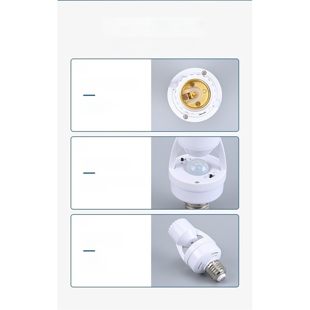 E27 Infrared Sensor Light Bulb Holder with Automatic Smart Switch for LEDs