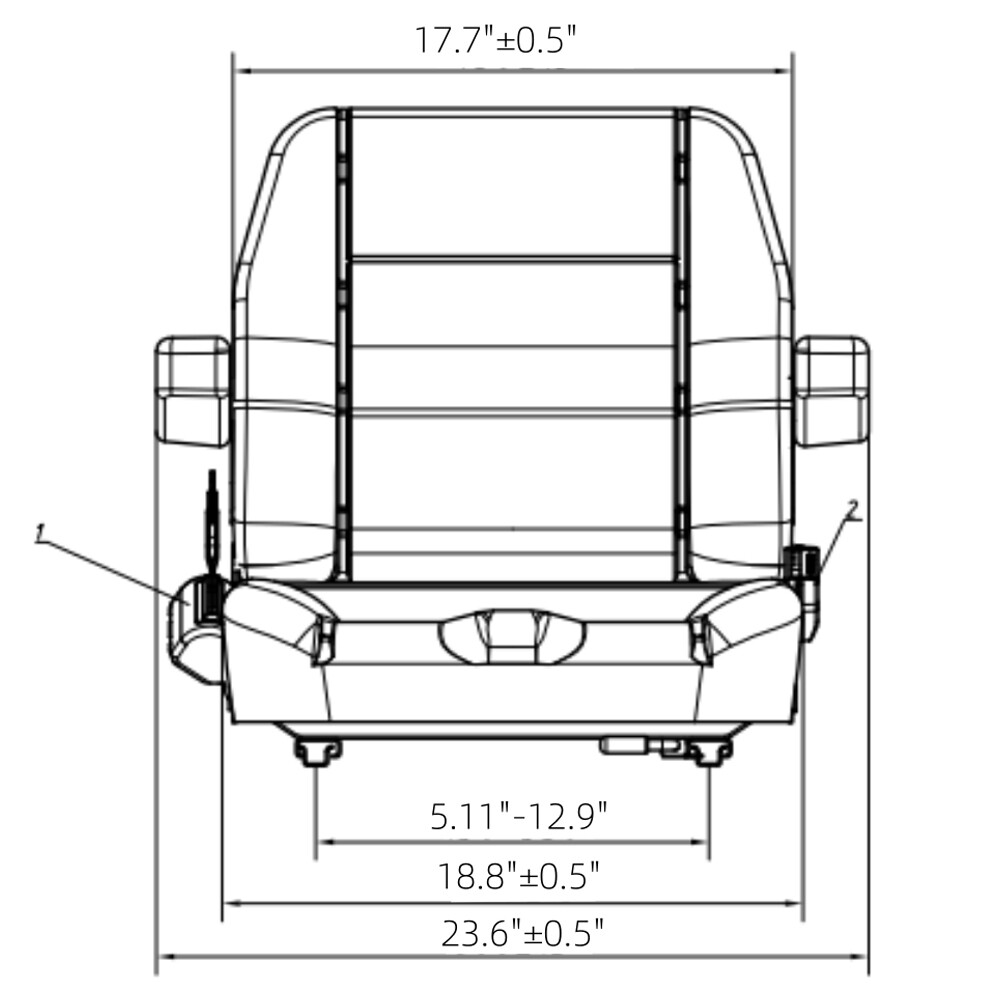 Universal Forklift Excavator Tractor Mower Seat with Armrest Safety Belt