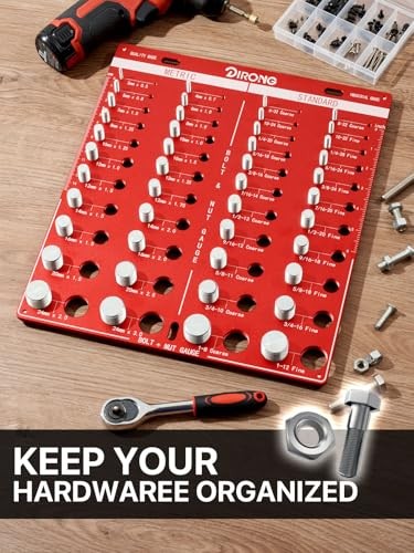 Thread Checker, 44 Nut and Bolt Thread Checker, Bolt Size 44 Thread Checker Red