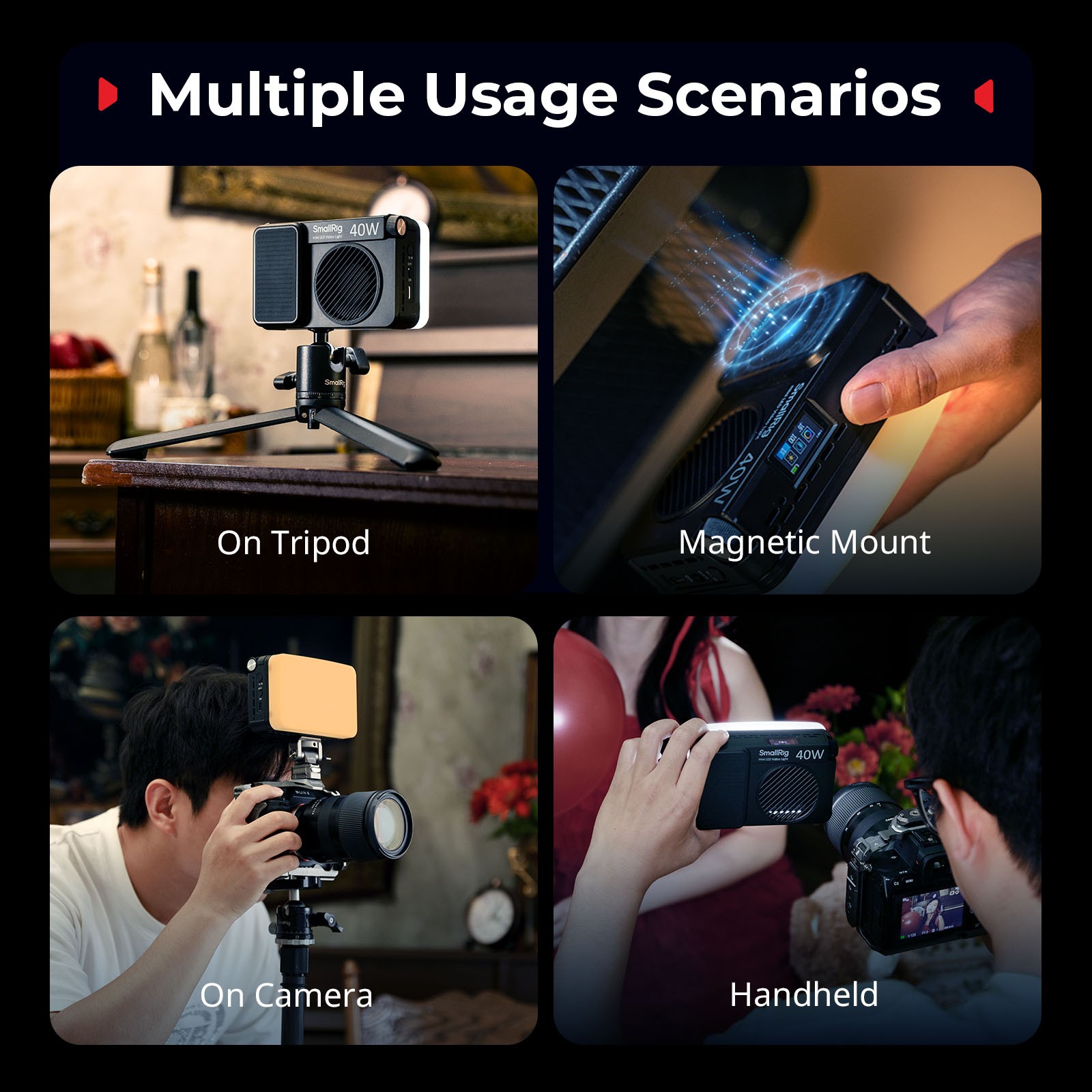 SmallRig RM 40C Mini LED RGB Video Light,4800mAh Battery 2500K-10000K 5359