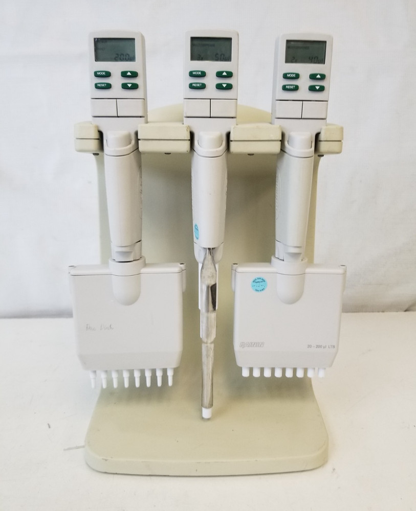 Rainin E3 Rapid Charge Stand + EDP3-Plus Pipettes
