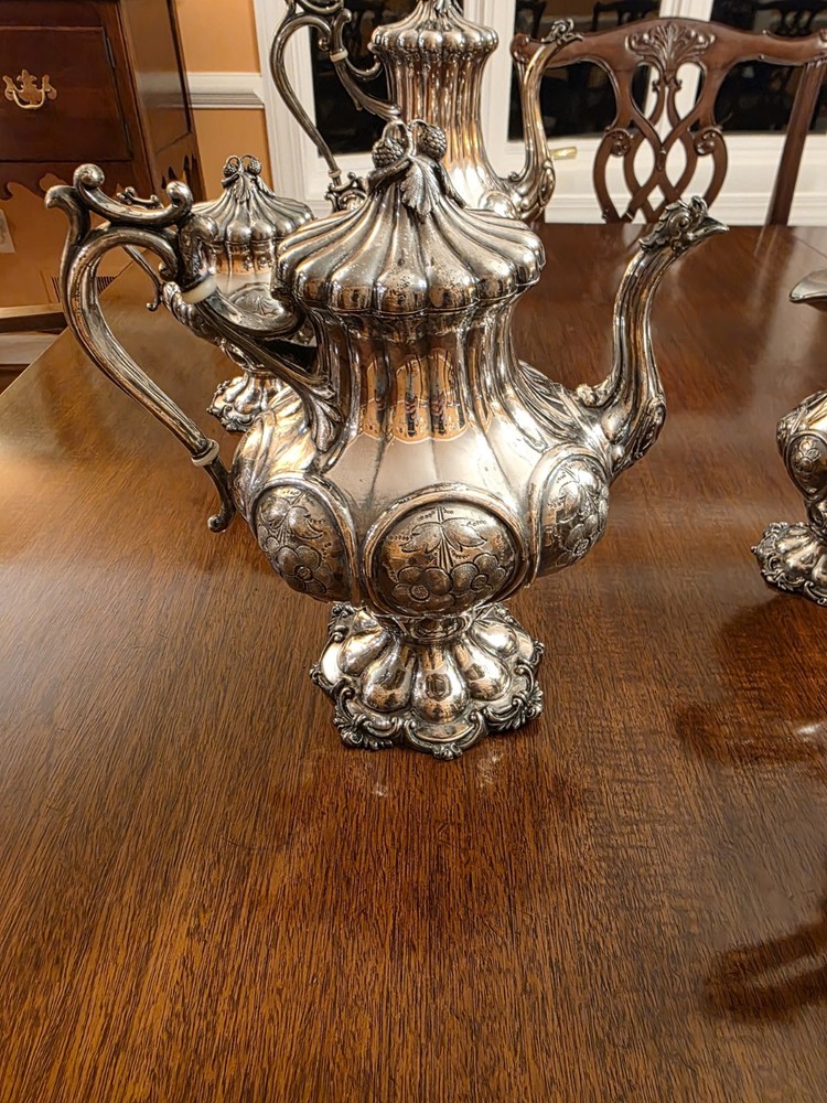 Reed and Barton 1919 Silver Holloware Tea Set - Rare - 5 Piece set