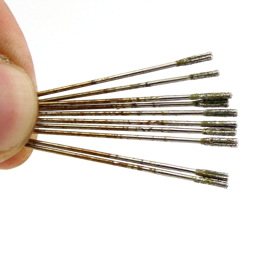 20Pcs 1.6mm Lapidary Diamond Drill Bits Solid Hole Saws Jewelry Tools for Stone