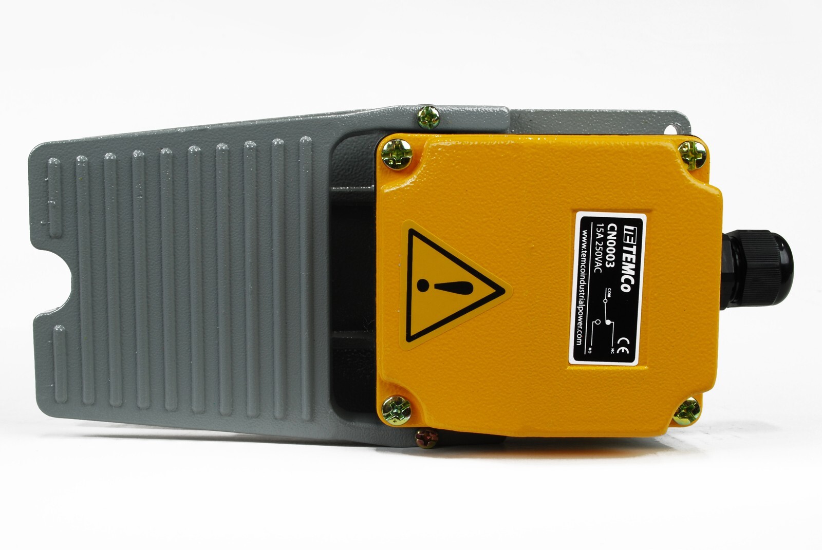 TEMCo Heavy Duty Cast Aluminum Foot Switch 15A SPDT Electric Pedal Momentary New