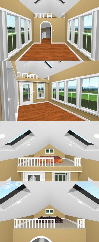 10x28 Tiny House -- 476 sq ft -- PDF Floor Plan -- Model 4L