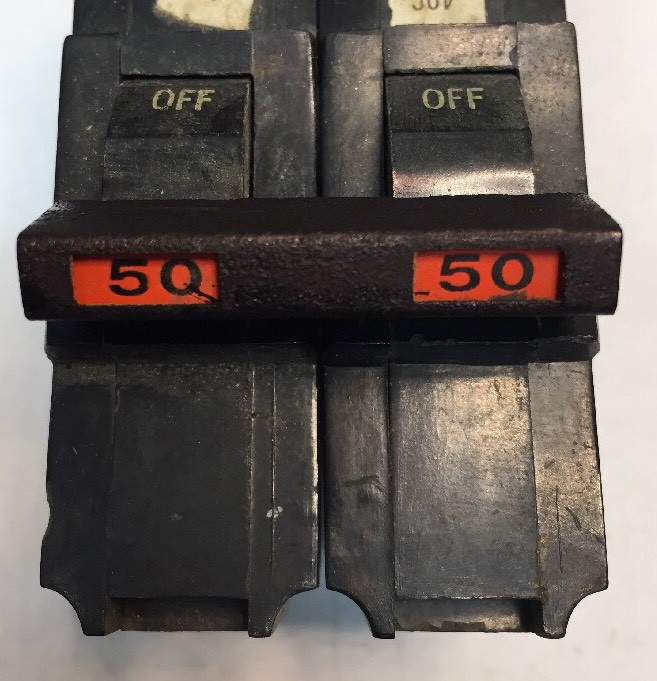 Federal Pacific FPE Stab-Lok Breaker 2 Pole 50 Amp 240V Thick - Ships Today