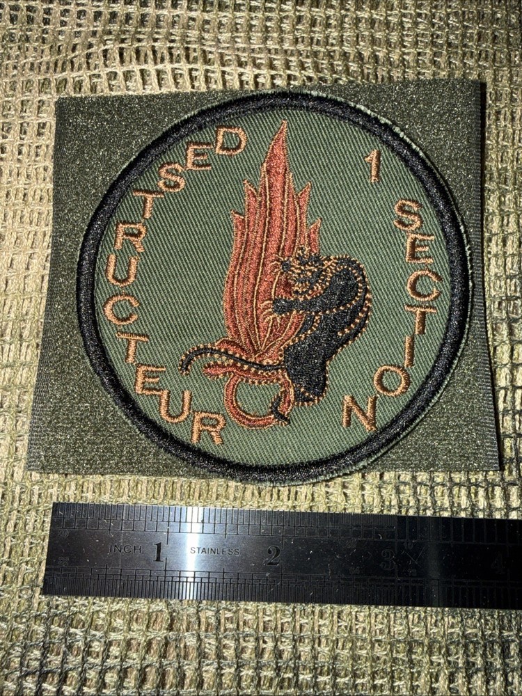 French Foreign Legion 2 Rep Section 1 Destructeurs Demolition Commando Patch
