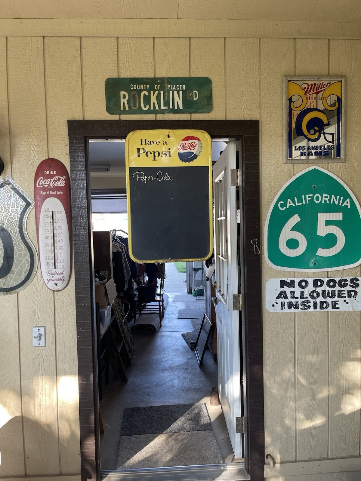 1958-61 Pepsi Metal Chalkboard Sign Blueback