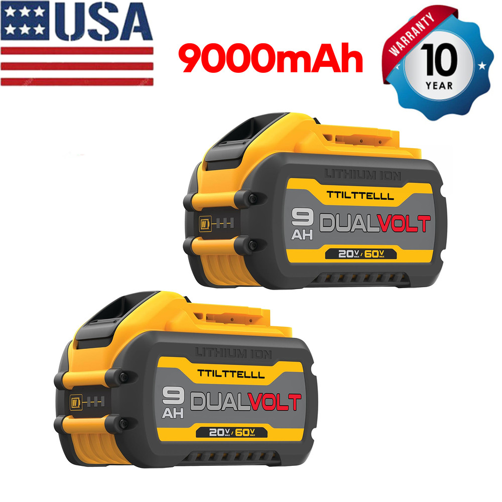 2Pack for DeWalt FLEXVOLT 20V/60V MAX Tools Battery Lithium-ion DCB609 9.0Ah