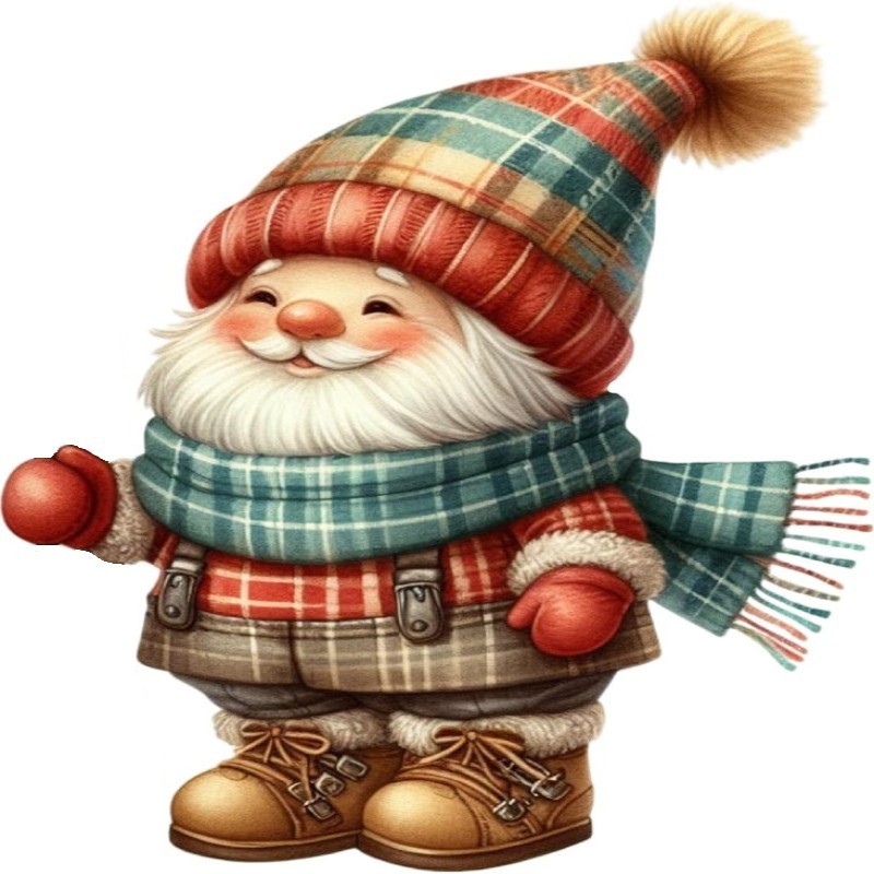 30 Custom Winter Time Gnome Personalized Address Labels