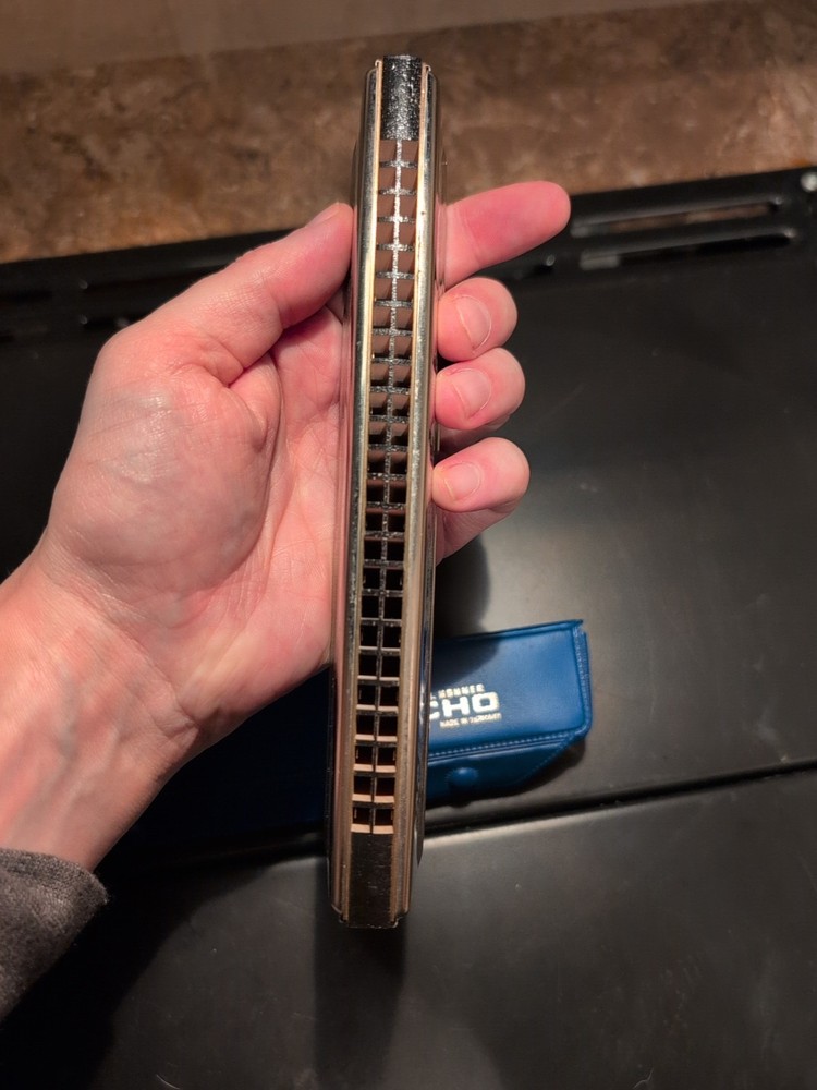 Hohner 2509/48 Echo Harmonica Made In Germany With Case