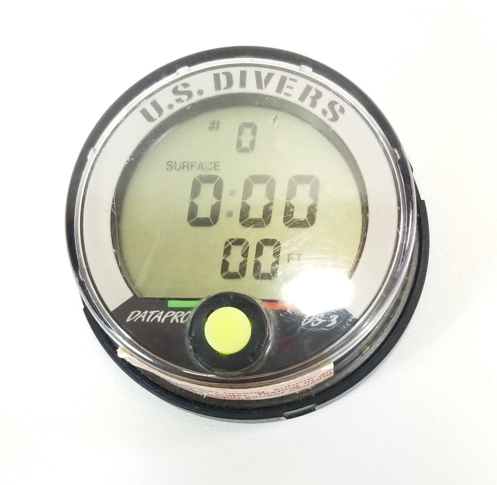 US Divers DATAPRO DS3 Digital Depth Gauge Scuba Computer Puck Bottom Timer