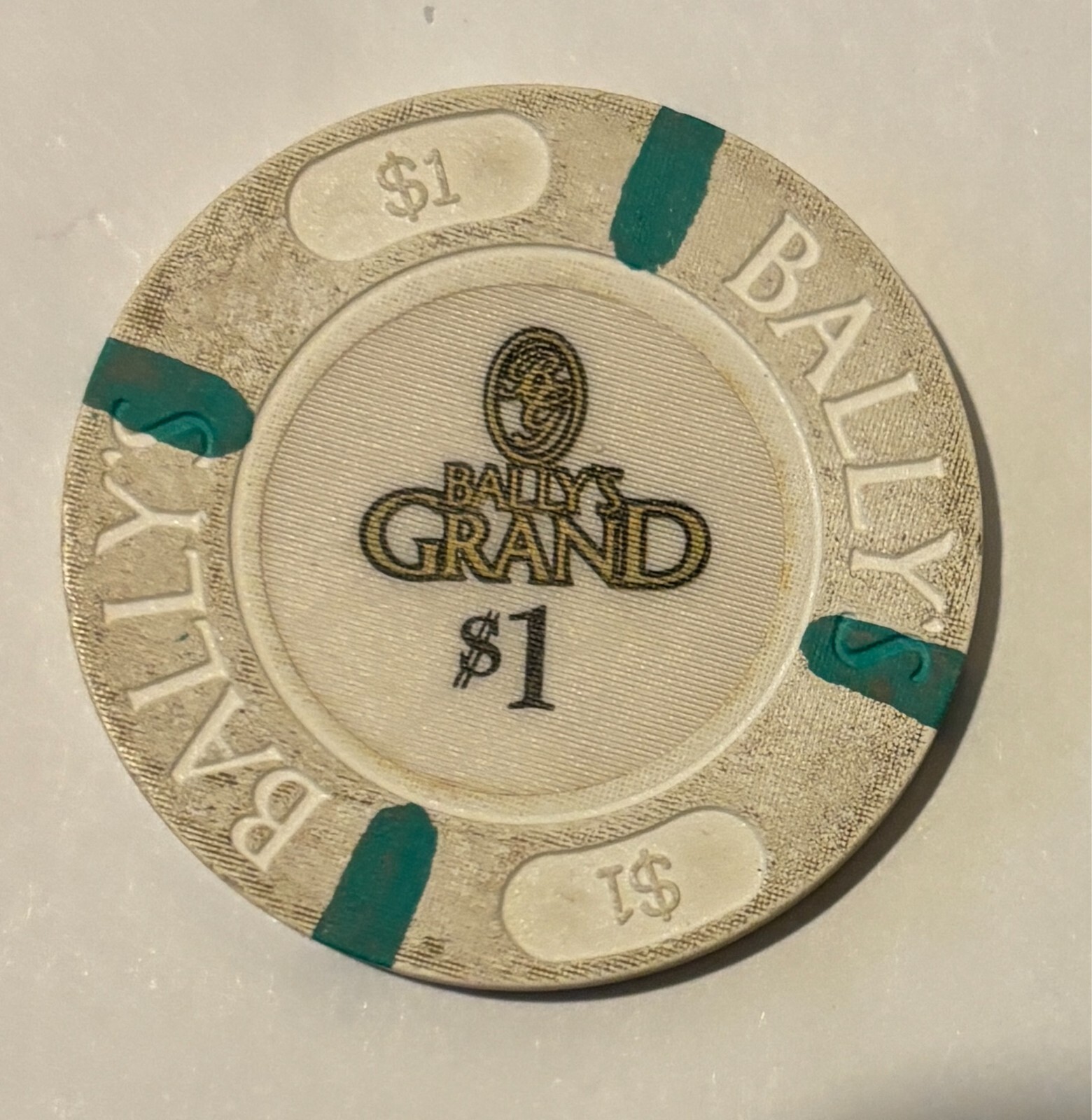 Atlantic City Bally's Grand One Dollar Casino Chip