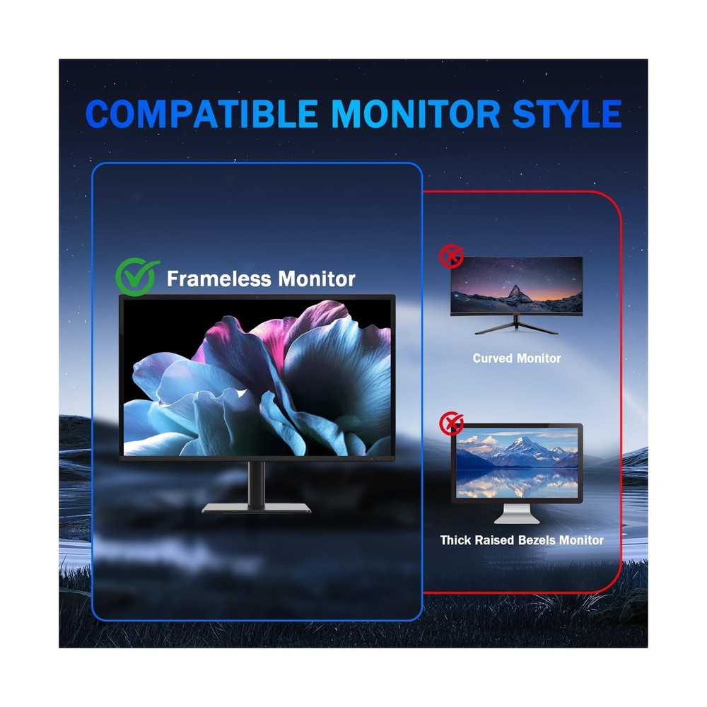 [2 Pack] Magnetic Computer Privacy Screen Filter 27 Inch for Frameless Monito...