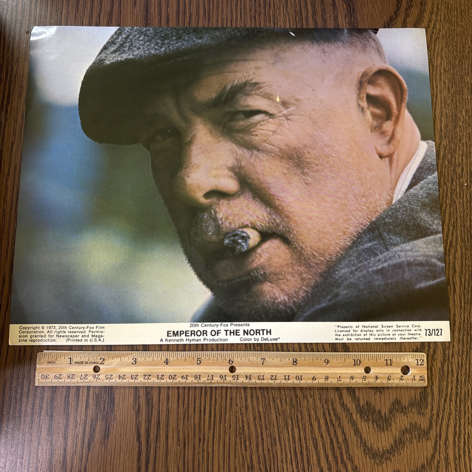 VTG 1973 Emperor of the North Movie Lobby Card Poster Kenneth Hyman Lee Marvin