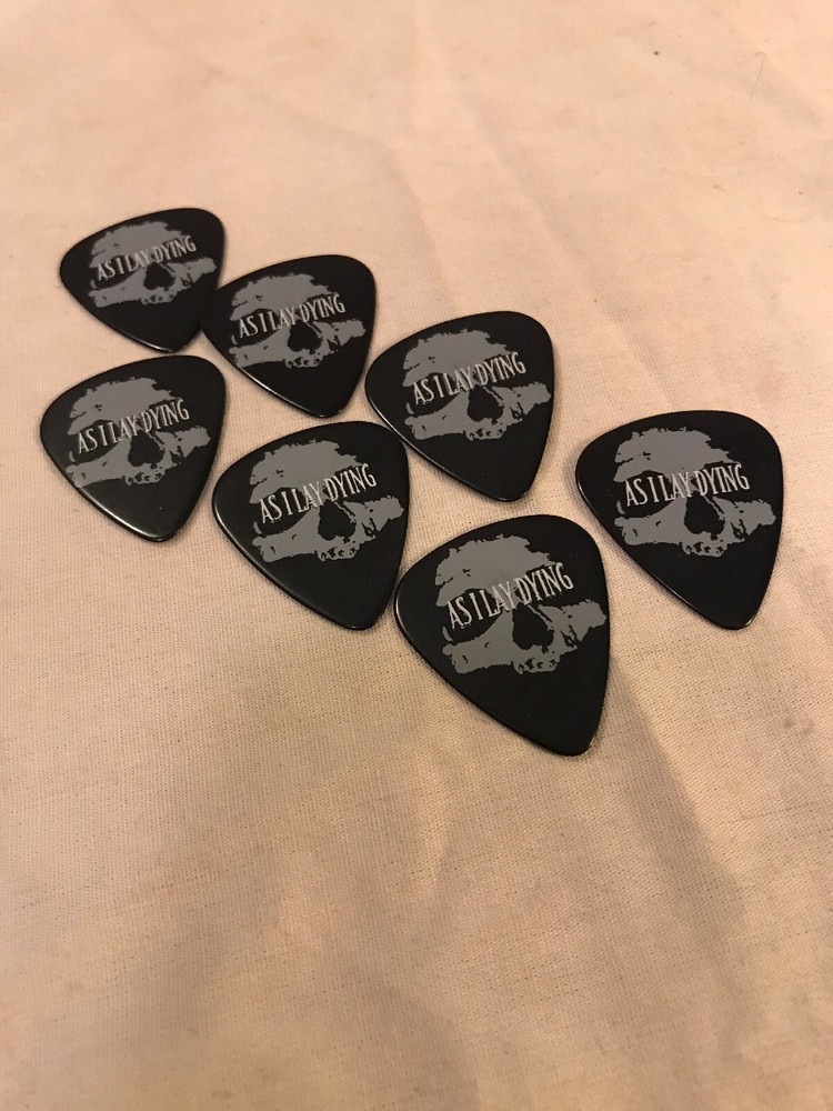 AS I LAY DYING guitar Pick Lot 7 Ernie Ball Black Picks Metal Metalcore