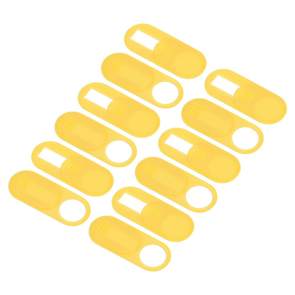 12Pcs 1.1" x 0.43" Computer Camera Cover Slide Thin Camera Blocker, Yellow