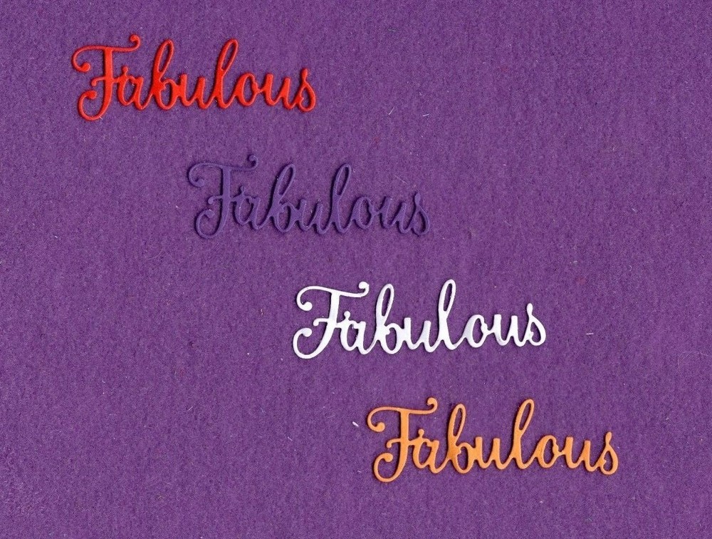 FABULOUS die cuts scrapbook cards