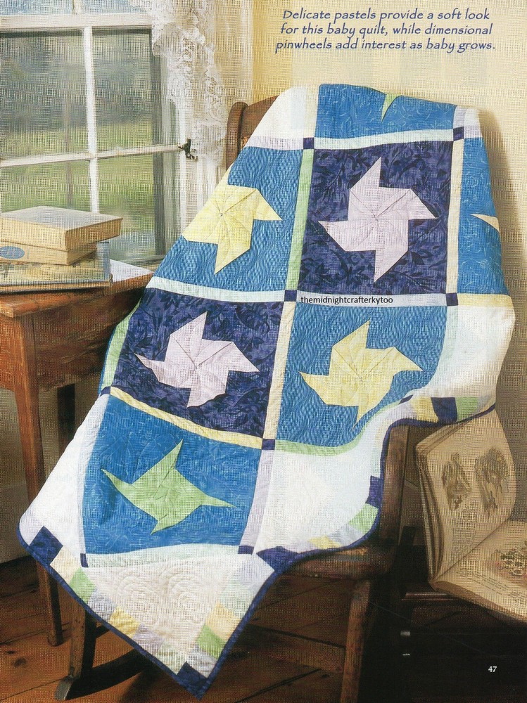 Folded Pinwheels Quilt Pattern Pieced BC