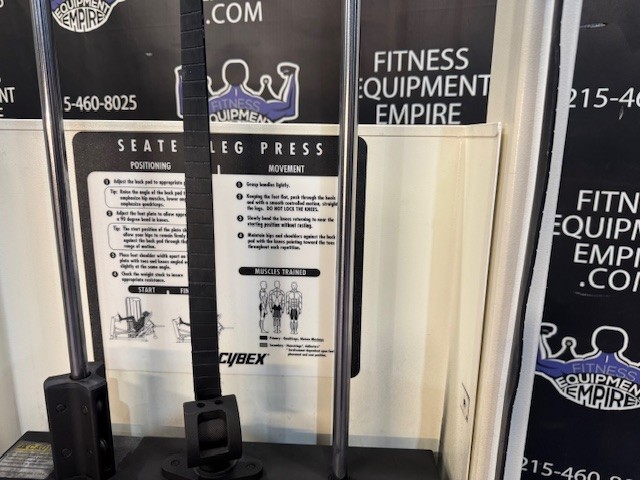 Cybex VR2 Seated Leg Squat Press w / 500 Lb Stack - Belt Driven - Beast