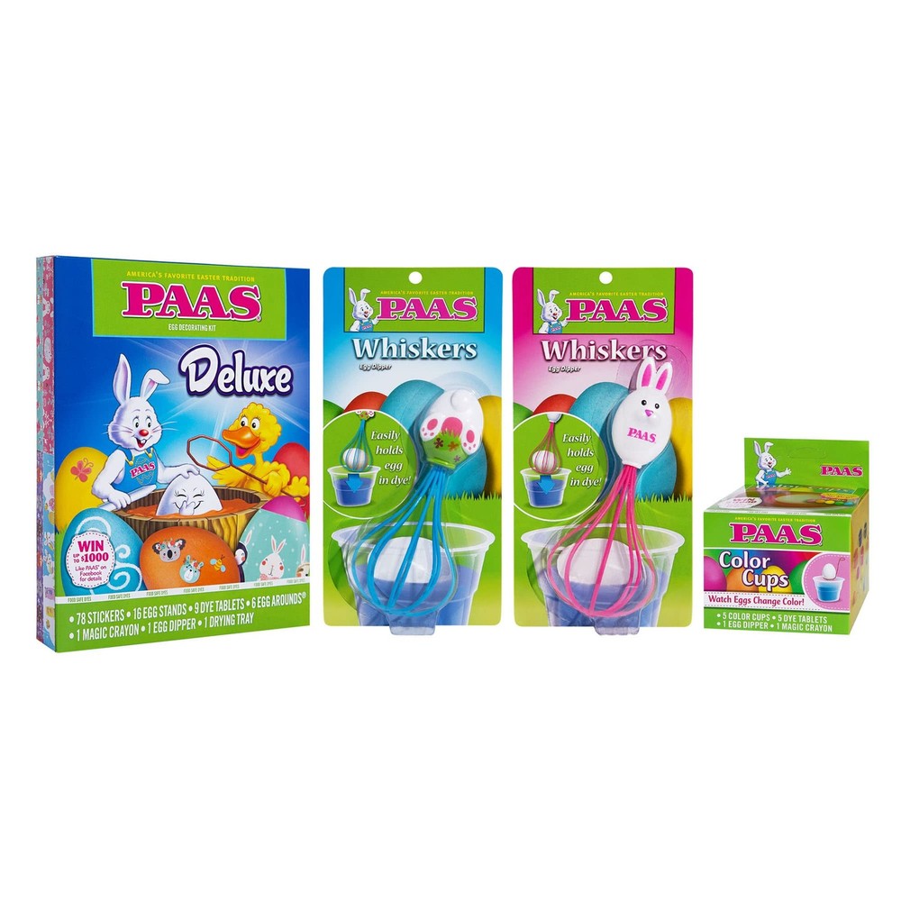 Deluxe Egg Decorating Kit Bundle Includes Deluxe Kit, 2 Egg Dippers, 5 Color ...