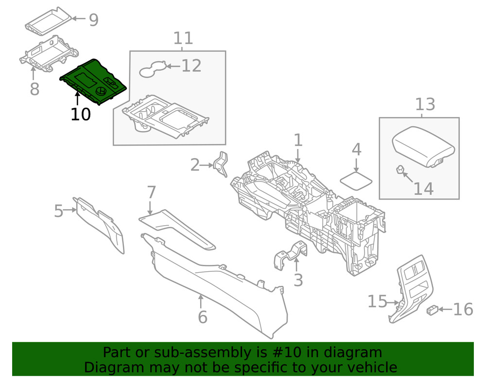 Genuine Mitsubishi Shift Panel 96941W101P