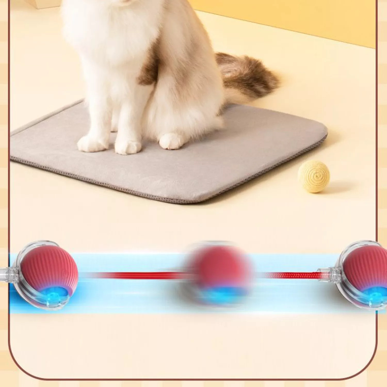 2Pcs Automatic Rolling Ball Smart Cat Dog Toy Electric Pet Self-moving Kitten