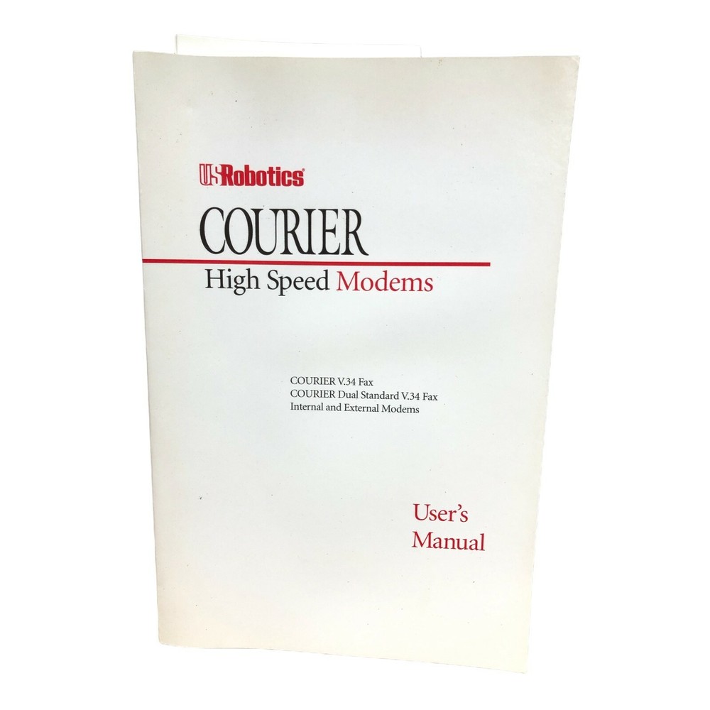 USROBOTICS COURIER V.34 HIGH SPEED INTERNAL AND EXTERNAL MODEMS USER'S MANUAL