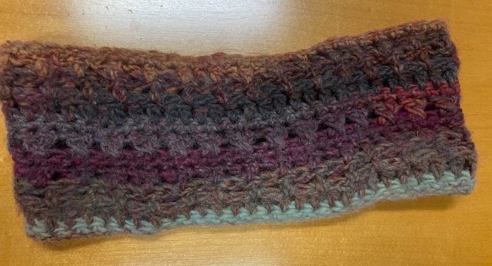 Knitted Pink Multicolor Twisted Headband