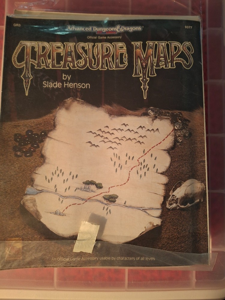 Advanced Dungeons & Dragons 2nd Ed: Treasure Maps Accessory TSR9377 AD&D