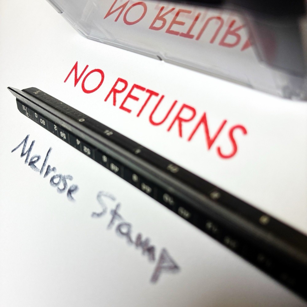 No Returns Rubber Stamp Red Ink Self Inking Ideal 4913