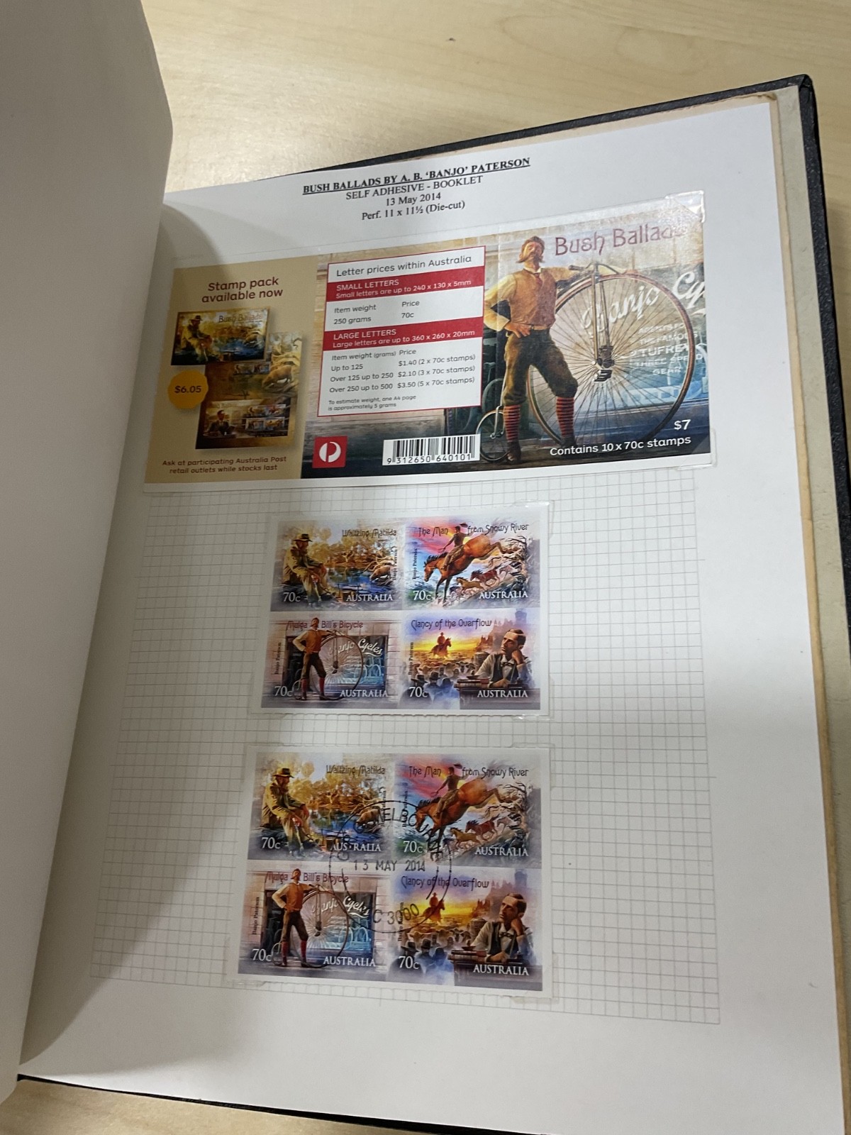 Australian stamps, coin covers + presentation pack. 2014. Album. G/127