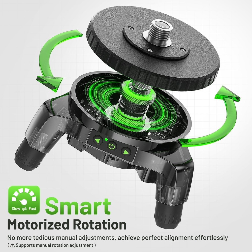 Electric Rotating Base 360° Motorized Turntable 0.088°/s 5/8"-11 Thread