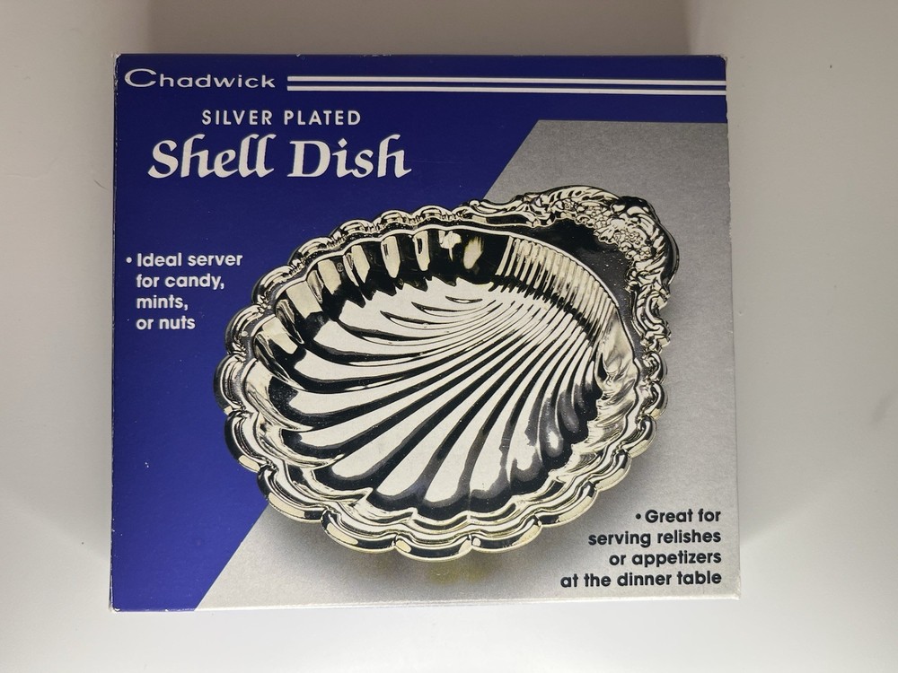 Vintage 1992 Chadwick Silverplate Shell Dish #98601 Silver Plated Serving Dish