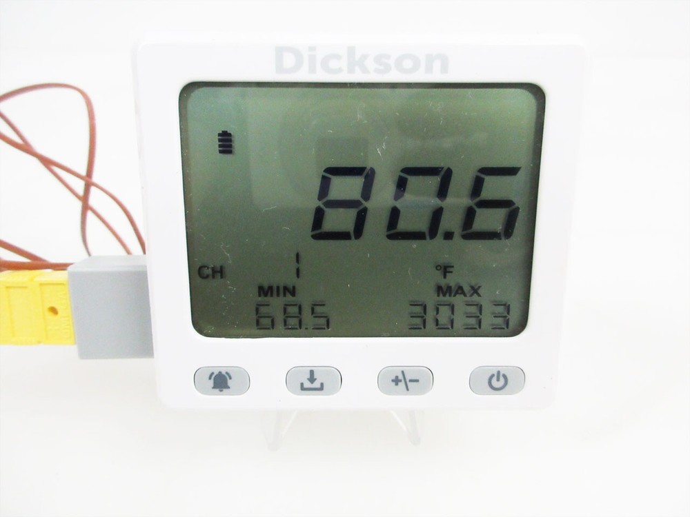DICKSON DSB 2-CHANNEL DISPLAY LOGGER USB & RS030 THERMOCOUPLE TEMPERATURE SENSOR