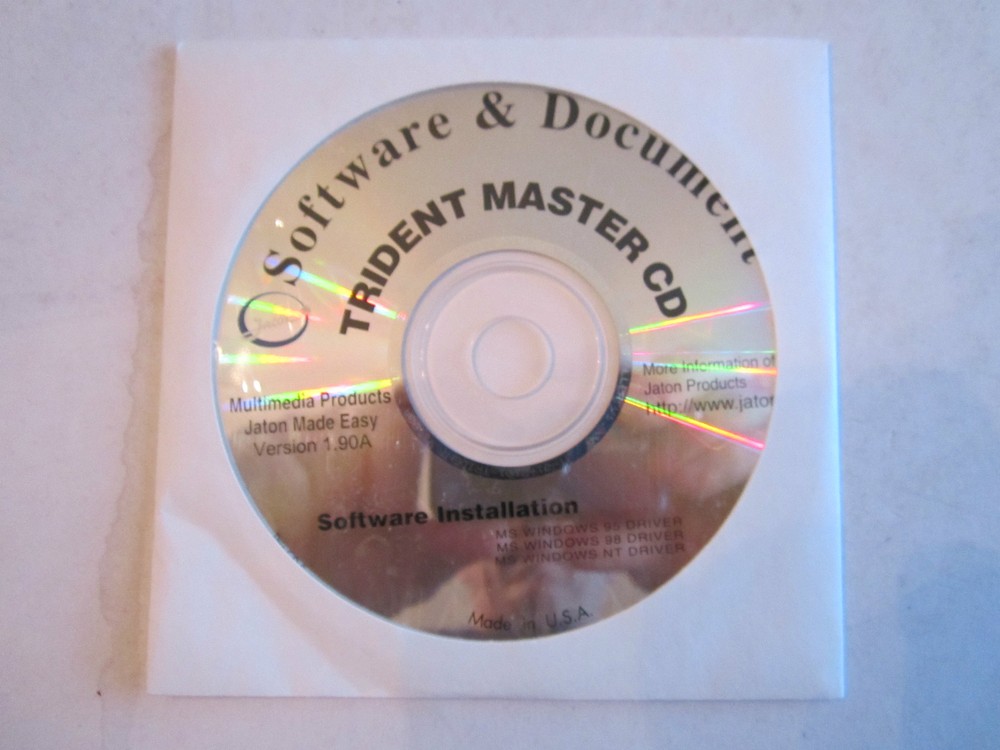 JATON SOFTWARE & DOCUMENT TRIDENT MASTER CD
