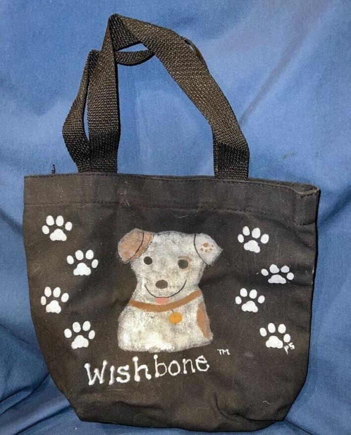 Wishbone 🦴🐕 the dog small Canvas tote bag