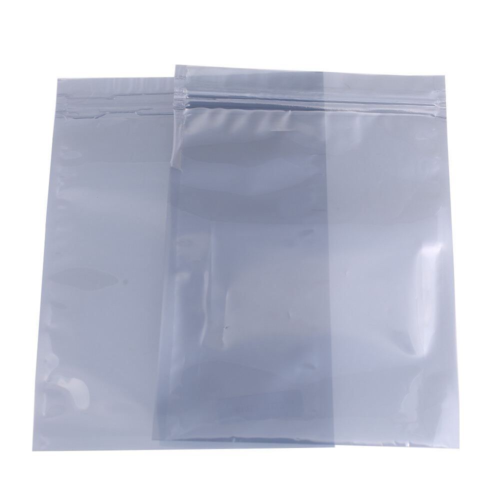 100 pcs Translucent Gray Moisture Blocking Flat Zip Lock Pouch in Many Sizes