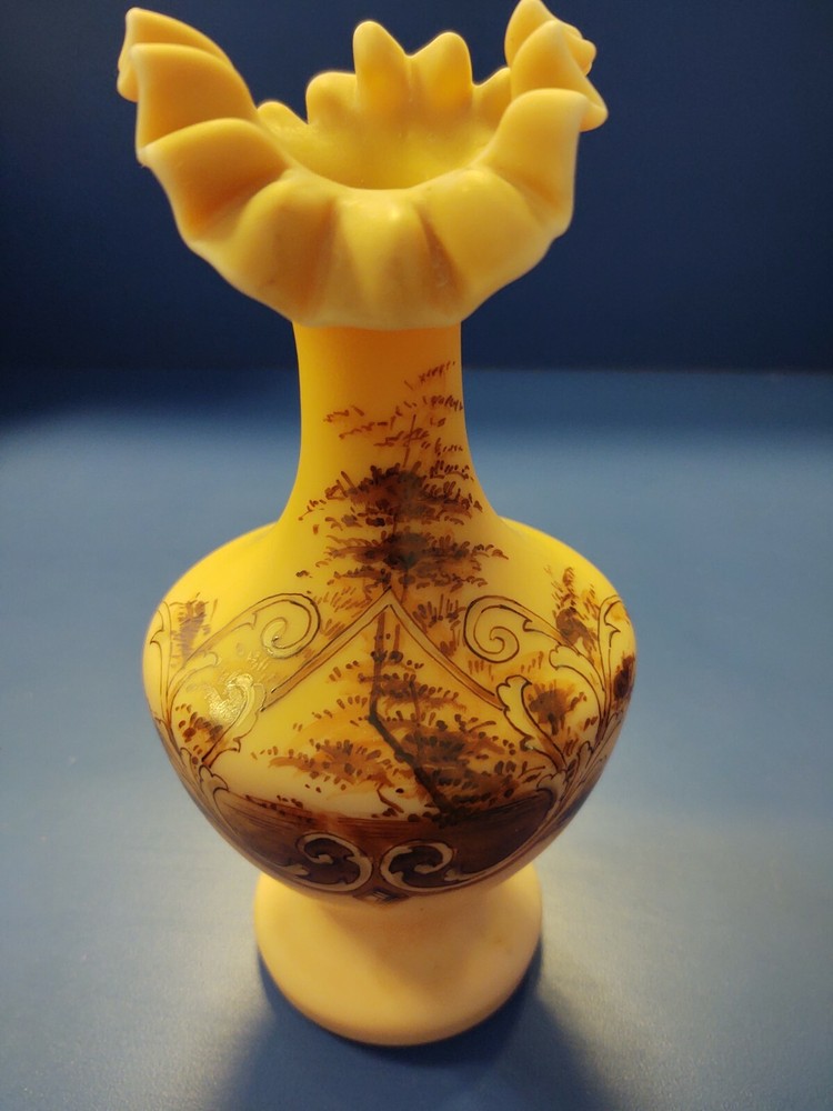 Large Hand Painted Scenic Bristol Ewer !!!