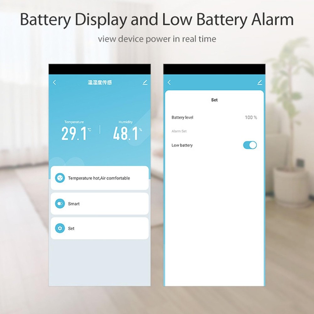 Fockety for Tuya Zigbee Temperature Humidity Sensor, Smart Wireless...