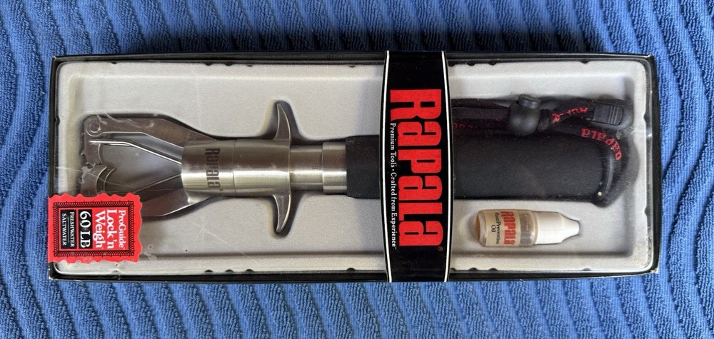 Rapala Pro Guide Lock N’ Weigh Fish Gripper / Scale  60lb, New , Unopened