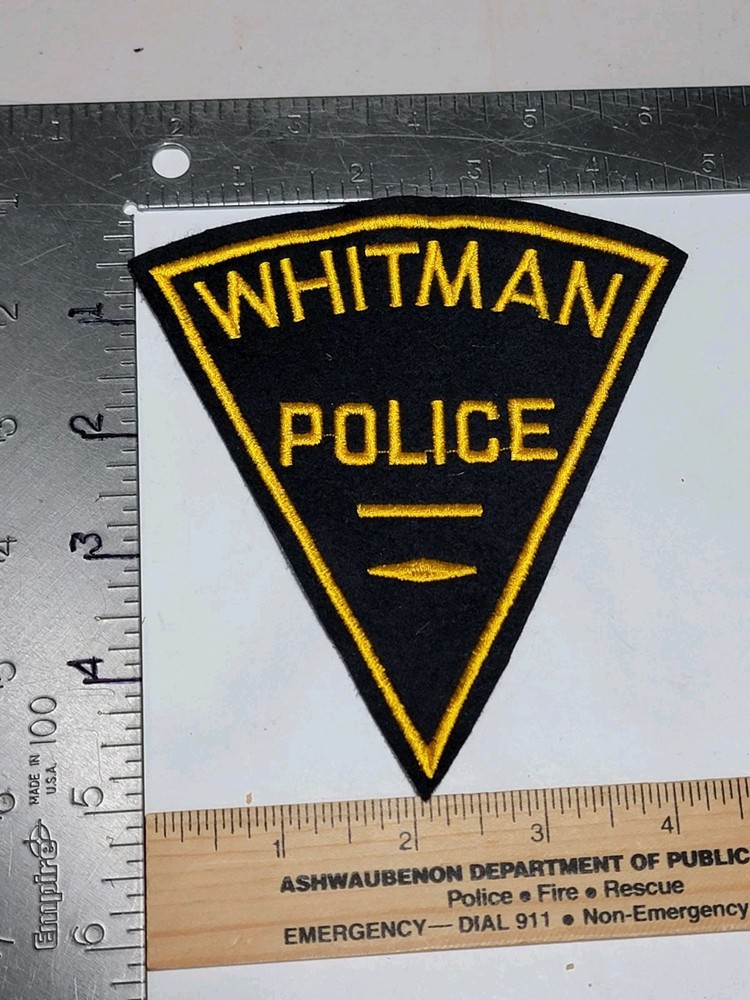 S B8 Police patch Massachusetts Vintage Whitman Triangle