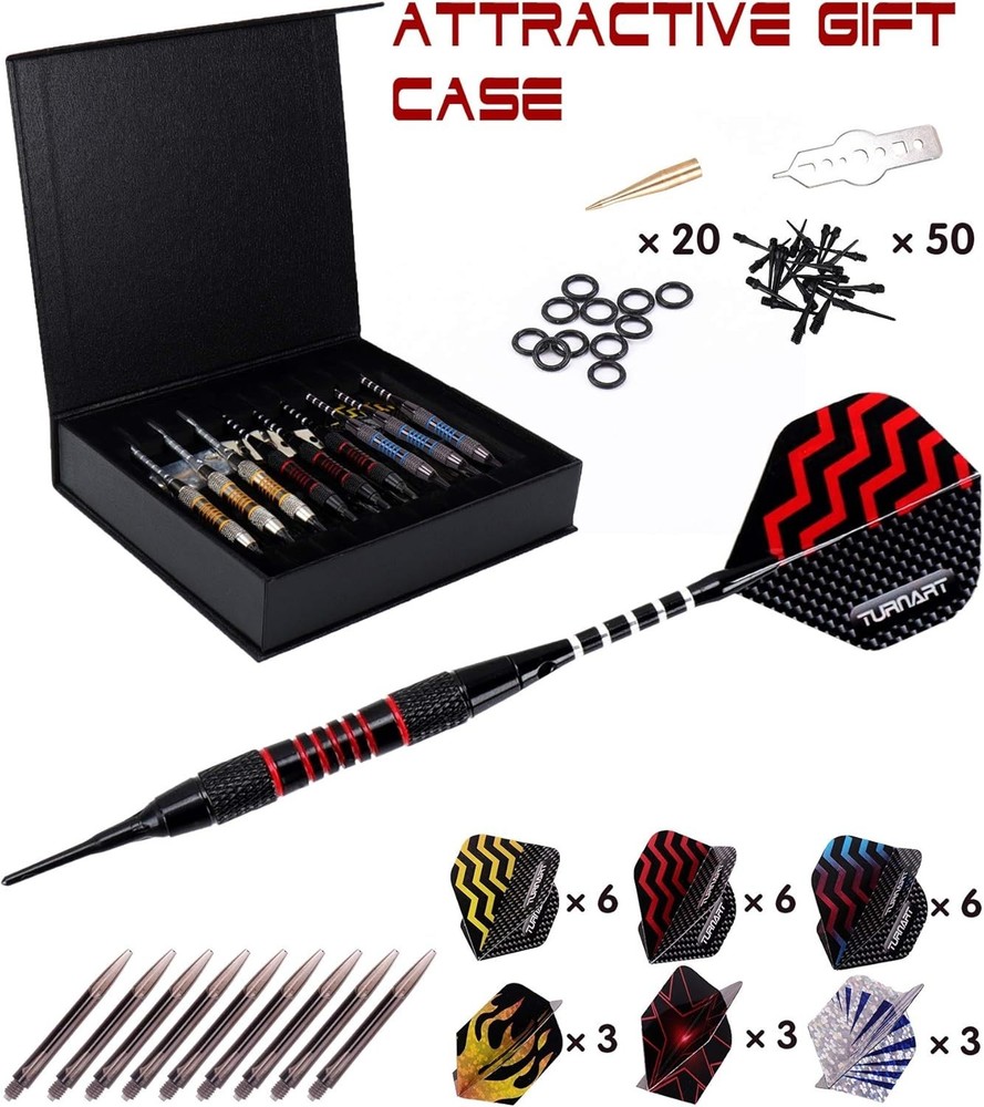 Soft Tip Darts 18g - Professional Set with Flight Protectors