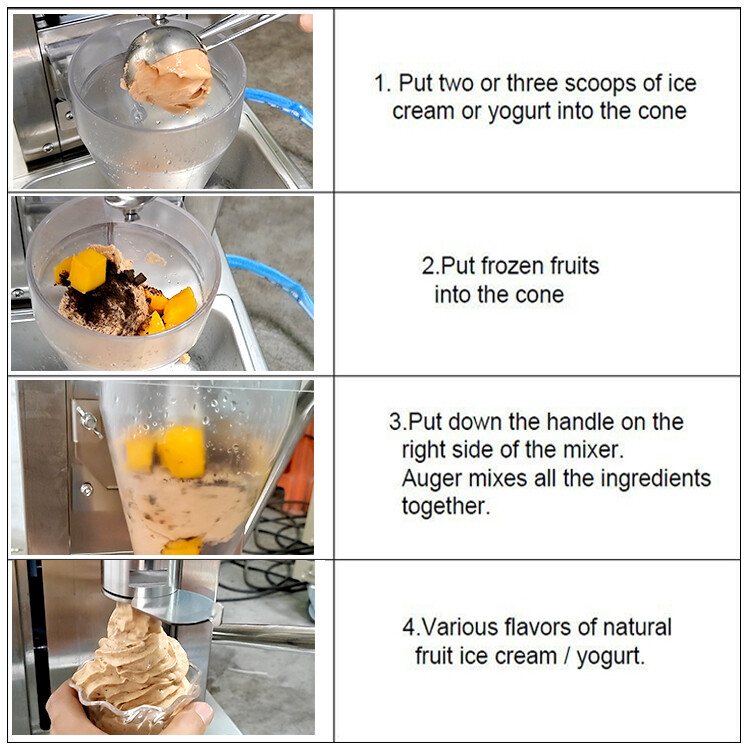 Kolice Commercial Swirl Hard ice Cream Blending Machine, Milkshake Machine