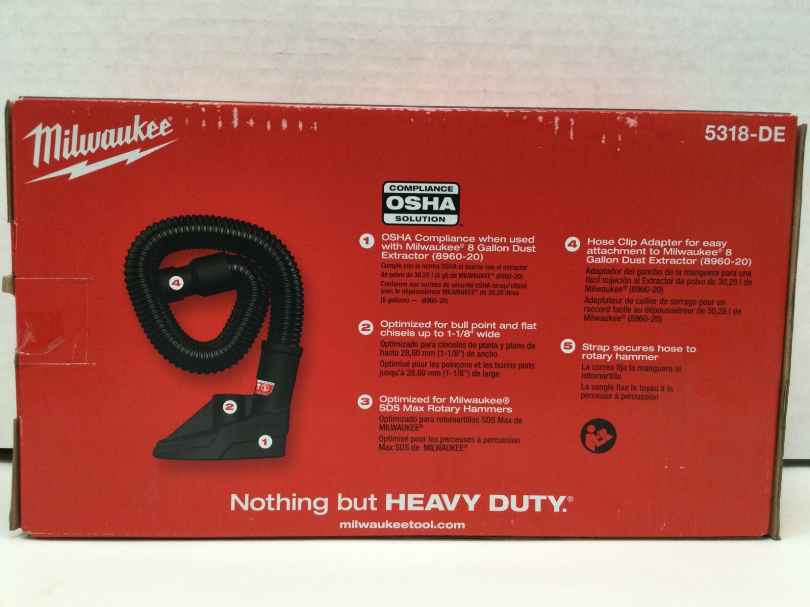 Milwaukee 5318-DE SDS Max Chisel Boot with Hose Clip Adapter